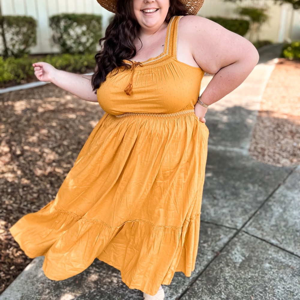 Old Navy Golden Midi Dress